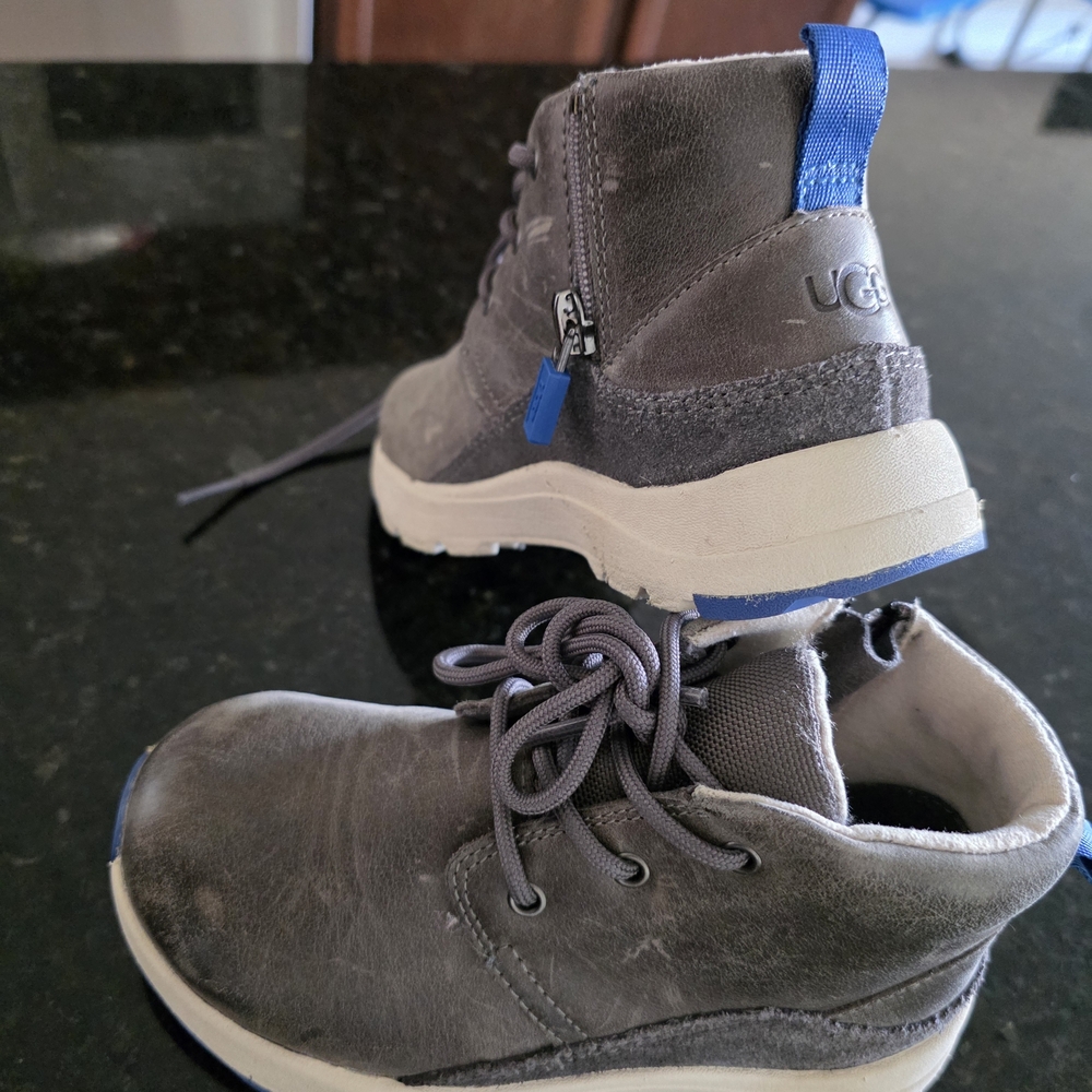 UGG Kids Charcoal and Blue Boots